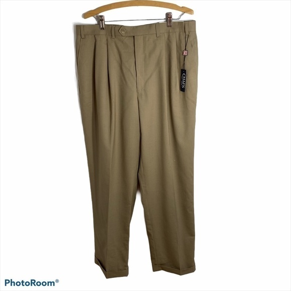 Chaps 100% Wool Men’s Dress Pants NWT 36x32 Pleat - Picture 1 of 7